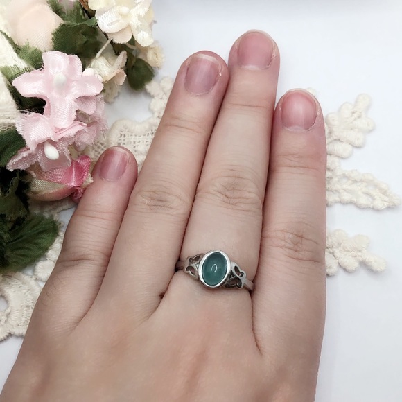 S925 Nature Aquamarine Crystal Rings 💍 - Picture 6 of 6